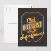 Carte Postale Botaniste (Devant / Derrière)