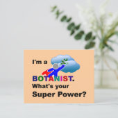 Carte Postale Botaniste Superhero conception personnalisée (Debout devant)