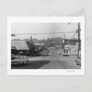 Carte Postale Bothell, WA - Downtown Street Scene Photograph
