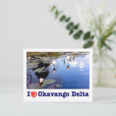 Carte Postale Botswana - Delta de l'Okavango - I Love - (Debout devant)