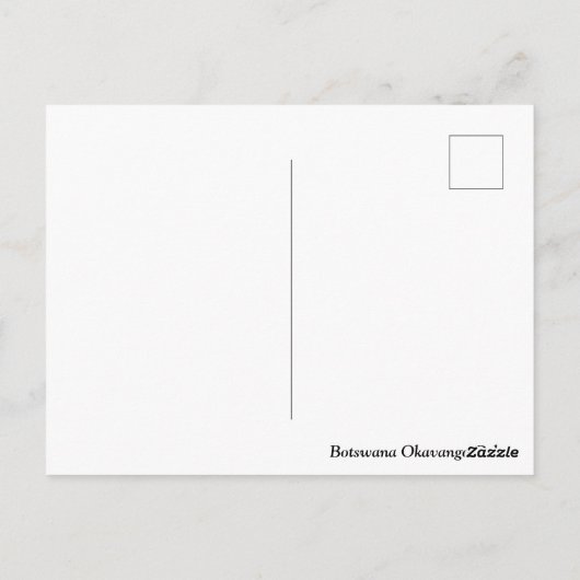 Carte Postale Botswana Okavango Delta Sunset (Dos)