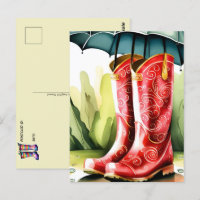 Botte de pluie en caoutchouc, poste