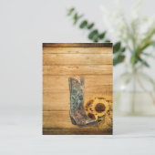 Carte Postale Botte de tournesol de l'Ouest patiné (Debout devant)