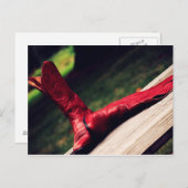 Carte Postale Botte rouge Cowboy (Devant / Derrière)