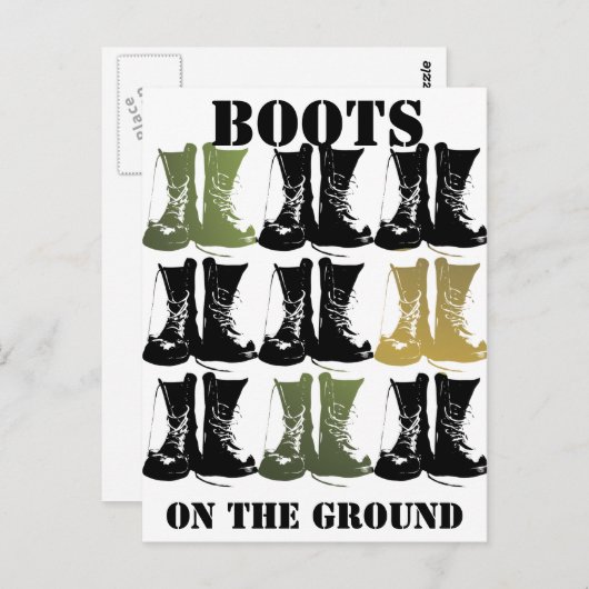 Carte Postale Bottes au sol (Devant / Derrière)