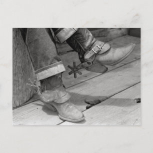 Carte Postale Bottes de cowboy, 1940