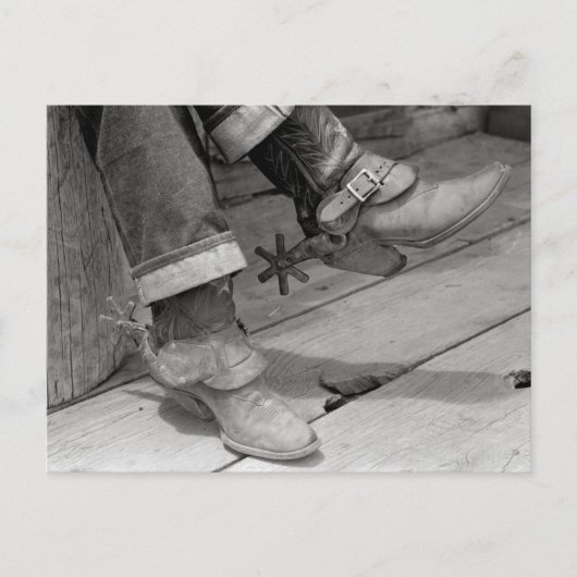 Carte Postale Bottes de cowboy, 1940 (Devant)
