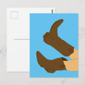 Carte Postale Bottes de cowboy Yee-Haw (Devant / Derrière)