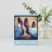 Carte Postale Bottes de cowgirl Austin Texas Cowboy (Debout devant)