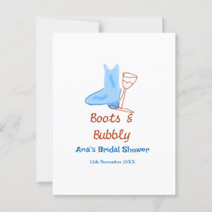 Carte Postale Bottes et bouteille de champagne pétillant enterre
