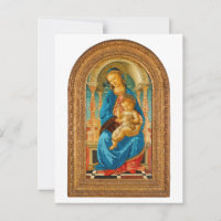 Botticelli (1445-1510) Madonna & Child Enthroned