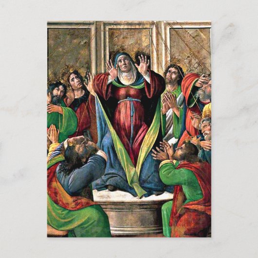 Carte Postale Botticelli - La Descente du Saint-Esprit (Devant)