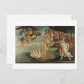 Carte Postale Botticelli, Naissance de Vénus (Devant / Derrière)