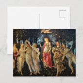 Carte Postale Botticelli Printemps Renaissance Florale Déesse (Devant / Derrière)