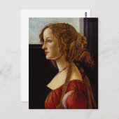Carte Postale Botticelli, Sandro Portr? t der Simonetta Vespucci (Devant / Derrière)