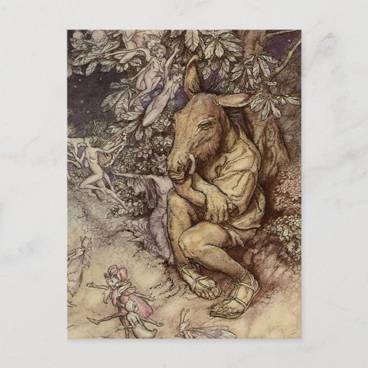 Carte Postale « Bottom et Titania » par Arthur Rackham (Devant)