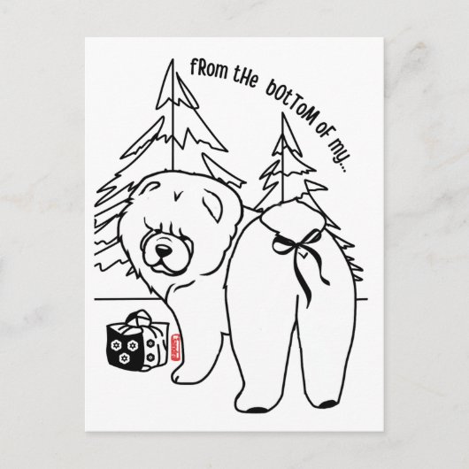 Carte Postale BOTTOM OF MY HEART chow holiday (Devant)