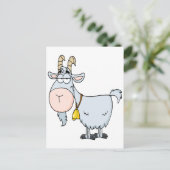 Carte Postale bouc de dessin animé idiot (Debout devant)