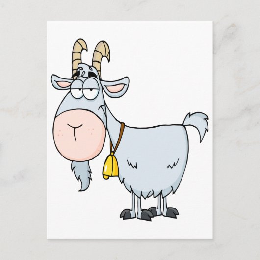 Carte Postale bouc de dessin animé idiot (Devant)