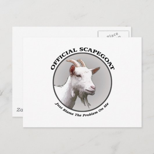 Carte Postale bouc émissaire (Devant / Derrière)