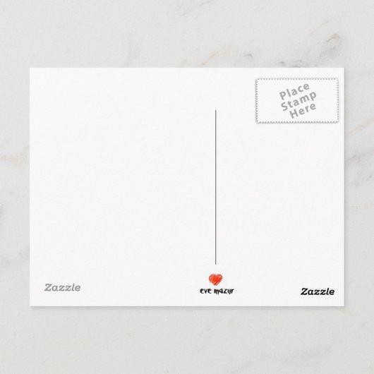 Carte Postale Bouche avec bébé (Dos)