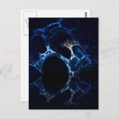 Carte Postale Bouche De Grotte Bleue Lune, Art Fractal. (Devant / Derrière)