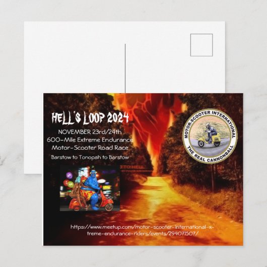 Carte Postale Boucle de l'enfer 2024 (Devant / Derrière)