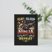 Carte Postale Boucle de vie de ninja (Debout devant)