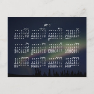 Carte Postale Boucle Northern Lights ; Calendrier 2013
