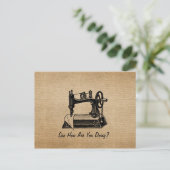 Carte Postale Boucle Vintage à coudre (Debout devant)