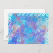 Carte Postale Boucles Bleu de Mer (Devant / Derrière)