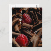 Carte Postale Boucles de chocolat et framboises (Devant / Derrière)