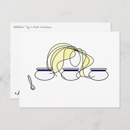 Carte Postale Boucles d'or (Devant / Derrière)