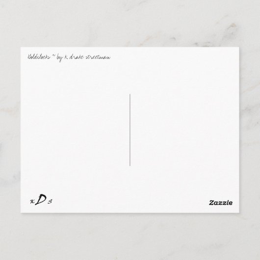 Carte Postale Boucles d'or (Dos)