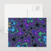 Carte Postale Bouclier d'aquarelle violet (Devant / Derrière)