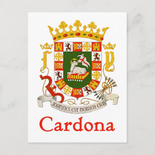 Carte Postale Bouclier de Cardona de Porto Rico