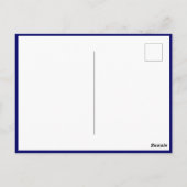 Carte Postale Bouclier de dessin principal bleu rouge (Dos)