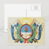 Carte Postale Bouclier de la Confédération argentine (Devant / Derrière)