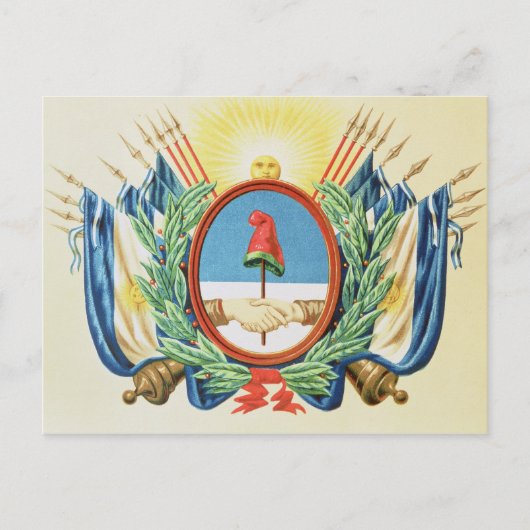 Carte Postale Bouclier de la Confédération argentine (Devant)