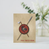 Carte Postale Bouclier Et Armes De Corbeau Viking (Debout devant)
