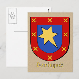 Carte Postale Bouclier héraldique ancestral Dominguez