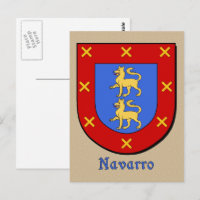 Bouclier héraldique ancestral Navarro