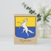 Carte Postale Bouclier héraldique de la famille Romano (Debout devant)