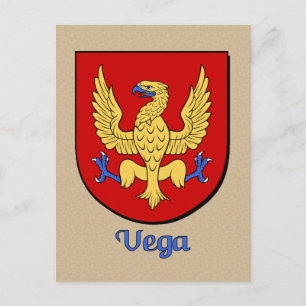 Carte Postale Bouclier héraldique de la famille Vega