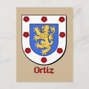 Carte Postale Bouclier héraldique Ortiz