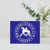 carte postale Bouclier Sleipnir sur noir (Debout devant)