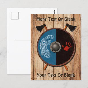 Carte Postale Bouclier viking et axes