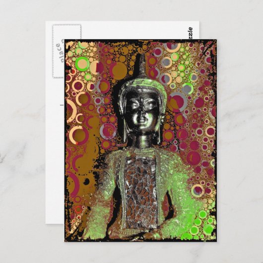 Carte postale Bouddha (Devant / Derrière)