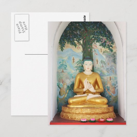 Carte postale Bouddha (Devant / Derrière)