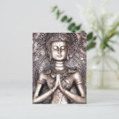 Carte Postale Bouddha argenté (Debout devant)